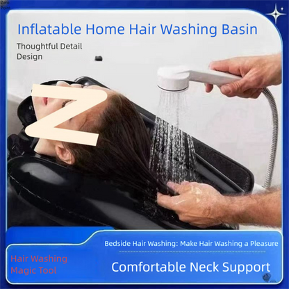 Household inflatable shampoo basin