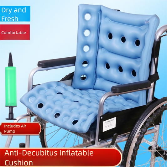 Wheelchair inflatable cushion, household pressure-reducing moisture-proof seat cushion