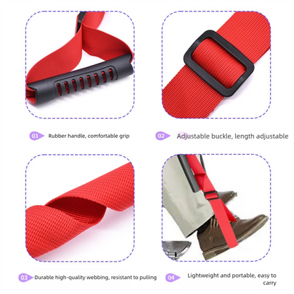 Assistive leg-lifting and walking equipment