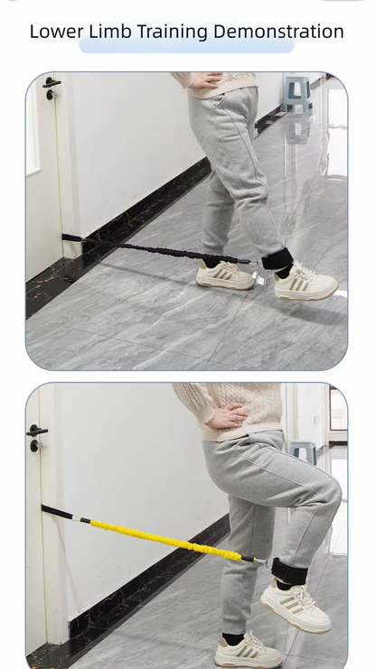 Tensile rope and elastic band trainer